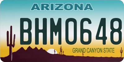 AZ license plate BHM0648
