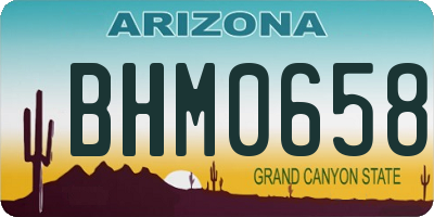 AZ license plate BHM0658