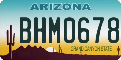 AZ license plate BHM0678