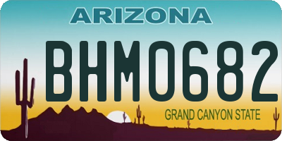 AZ license plate BHM0682