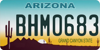 AZ license plate BHM0683