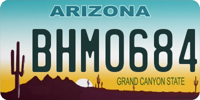 AZ license plate BHM0684