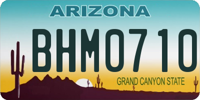 AZ license plate BHM0710