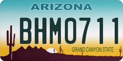 AZ license plate BHM0711