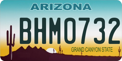AZ license plate BHM0732