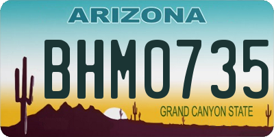 AZ license plate BHM0735