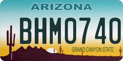 AZ license plate BHM0740