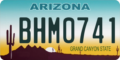 AZ license plate BHM0741