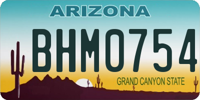 AZ license plate BHM0754