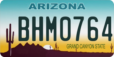 AZ license plate BHM0764