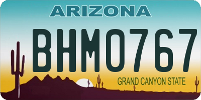 AZ license plate BHM0767
