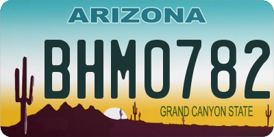 AZ license plate BHM0782
