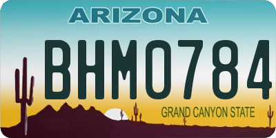 AZ license plate BHM0784