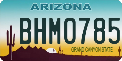AZ license plate BHM0785