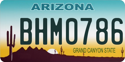 AZ license plate BHM0786