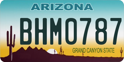 AZ license plate BHM0787