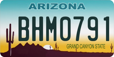 AZ license plate BHM0791
