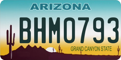 AZ license plate BHM0793