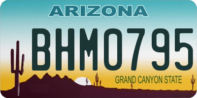 AZ license plate BHM0795