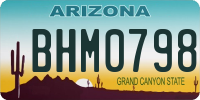 AZ license plate BHM0798