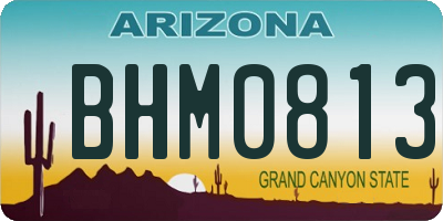 AZ license plate BHM0813