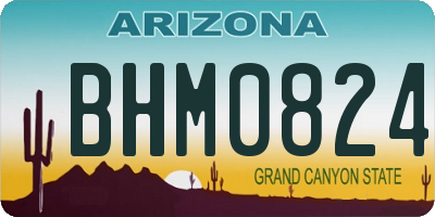 AZ license plate BHM0824
