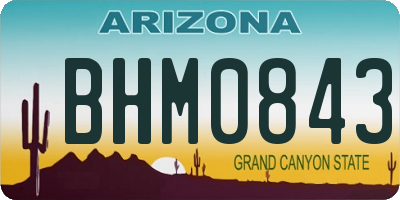 AZ license plate BHM0843