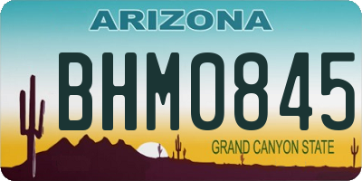 AZ license plate BHM0845