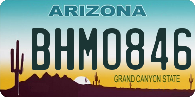 AZ license plate BHM0846