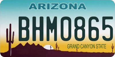 AZ license plate BHM0865