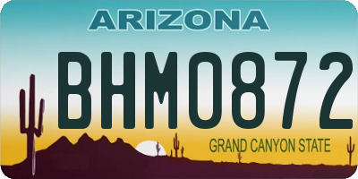 AZ license plate BHM0872