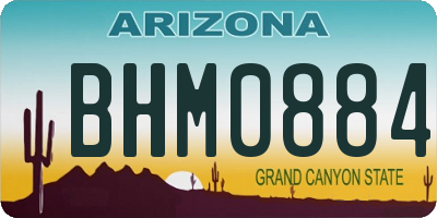 AZ license plate BHM0884