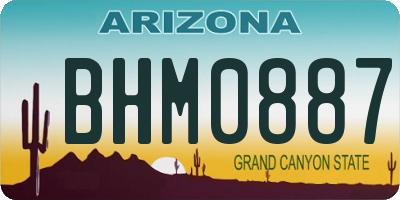 AZ license plate BHM0887