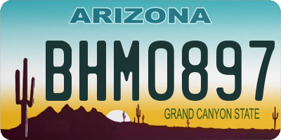 AZ license plate BHM0897
