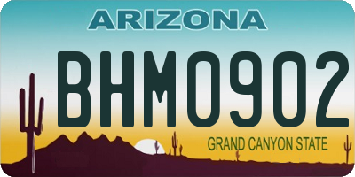 AZ license plate BHM0902