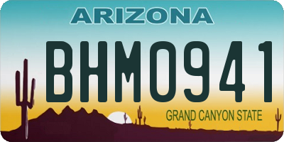 AZ license plate BHM0941