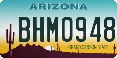 AZ license plate BHM0948