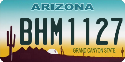 AZ license plate BHM1127