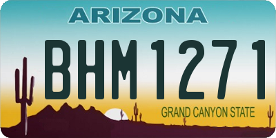 AZ license plate BHM1271