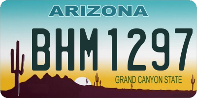 AZ license plate BHM1297