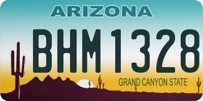 AZ license plate BHM1328