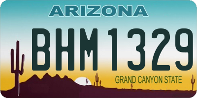 AZ license plate BHM1329