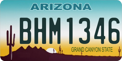 AZ license plate BHM1346