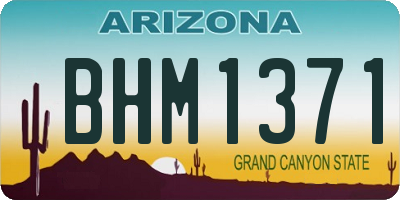 AZ license plate BHM1371