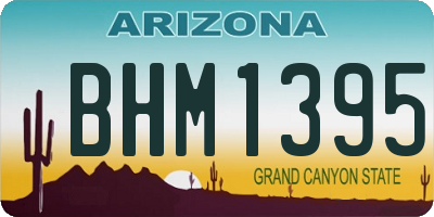 AZ license plate BHM1395