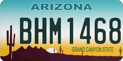 AZ license plate BHM1468