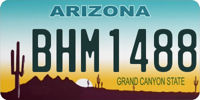 AZ license plate BHM1488