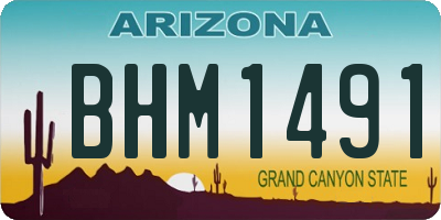 AZ license plate BHM1491