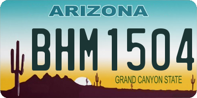 AZ license plate BHM1504