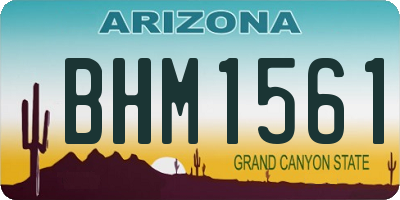 AZ license plate BHM1561
